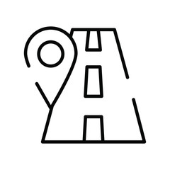 pin pointer location guide with road