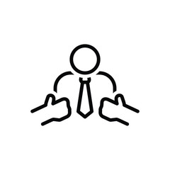 Black line icon for admire 