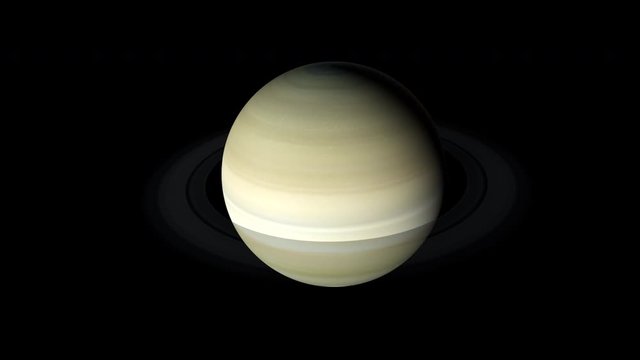 Planet Saturn from the dark and illuminated sides, computer generated. 3d rendering of realistic cosmic background. Elements of this image are presented by NASA