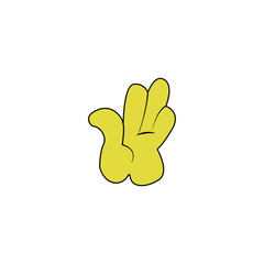 Cartoon hand - Stop Illustration. Design template vector