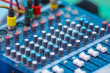 Obraz premium Sound music controller Electric Mixer Recording Studio Audio Equipment Digital Recorder