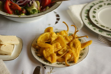 pickled green peppers. Georgian pickled vegetables