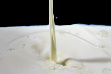 Pouring milk background