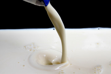 Pouring milk background