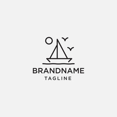 Sailboat outline icon. linear style sign for mobile concept and web design. Sailing boat simple line vector icon. Yacht symbol, logo illustration. Pixel perfect vector graphics