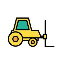 forklift vehicle service isolated icon