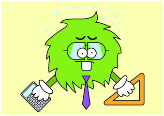 Funny colorful cartoon comic fury round characters with different emotions. Cute game assets. Vector illustration, isolated icons on color background.