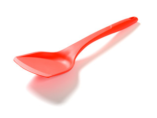 side view silicon spatula on white background