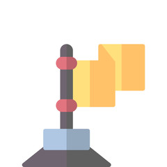 Icon flag in flat style. vector illustration and editable stroke. Isolated on white background.