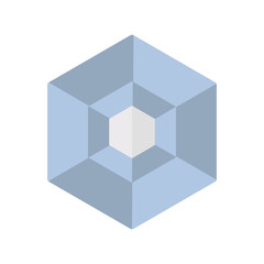 Icon gems in flat style. vector illustration and editable stroke. Isolated on white background.