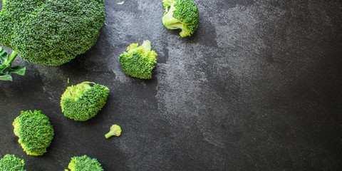broccoli green cabbage (tasty fresh vegetables, vitamins) menu concept. food background. top view....
