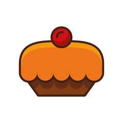 sweet pie pastry isolated icon