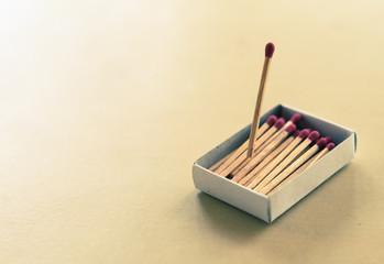matchstick float up from the match box