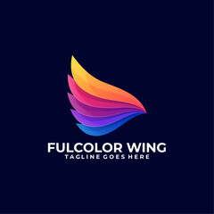 Obraz premium Wing Colorful Design Illustration Vector Template.