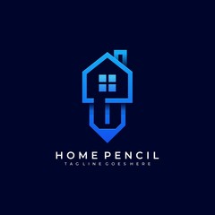 Home Pencil Illustration Vector Template