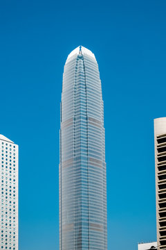 Two International Finance Centre skyscraper building, Central. It is the second tallest building in Hong Kong