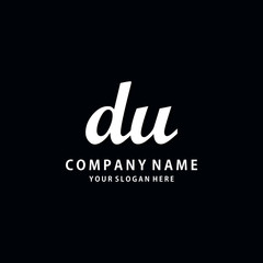 Initial DU white color logo template 