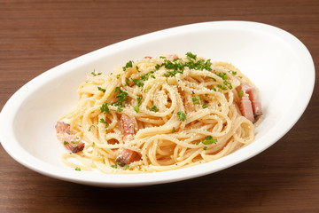 クリームチーズソースのスパゲッティー