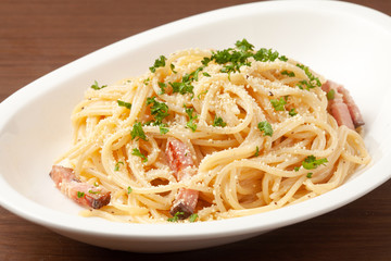 クリームチーズソースのスパゲッティー