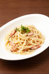 クリームチーズソースのスパゲッティー