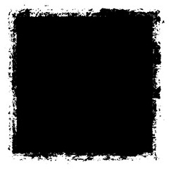 Grunge background black rectangular isolated on white background