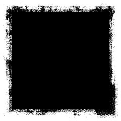 Grunge background black rectangular isolated on white background