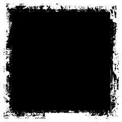 Grunge background black rectangular isolated on white background