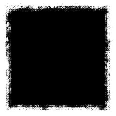 Grunge background black rectangular isolated on white background