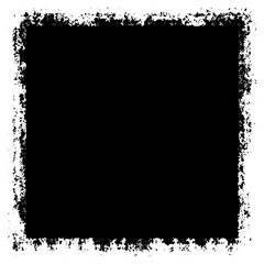 Grunge background black rectangular isolated on white background