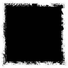 Grunge background black rectangular isolated on white background
