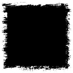 Grunge background black rectangular isolated on white background