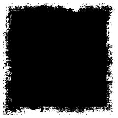 Grunge background black rectangular isolated on white background