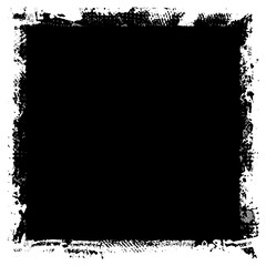 Grunge background black rectangular isolated on white background