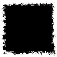 Grunge background black rectangular isolated on white background