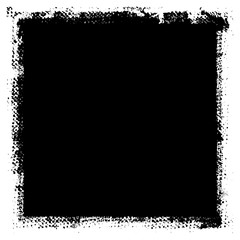 Grunge background black rectangular isolated on white background