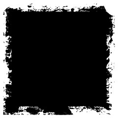 Grunge background black rectangular isolated on white background