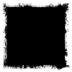 Grunge background black rectangular isolated on white background