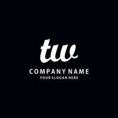 Initial TW white color logo template 