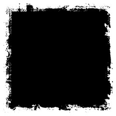 Grunge background black rectangular isolated on white background