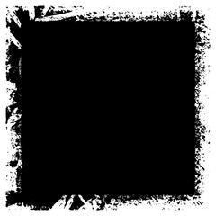Grunge background black rectangular isolated on white background