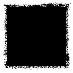 Grunge background black rectangular isolated on white background