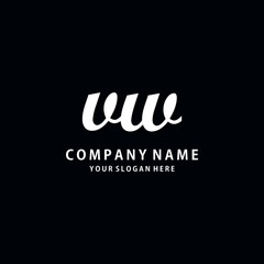 Initial white color logo template