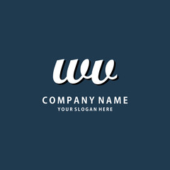 Initial WV white color logo template 