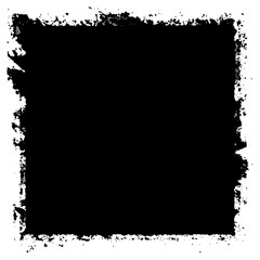 Grunge background black rectangular isolated on white background
