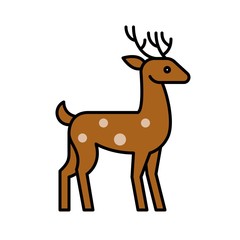 Reindeer vector, Christmas day related filled icon