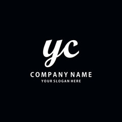 Initial YC white color logo template 