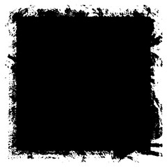 Obraz premium Grunge background black rectangular isolated on white background