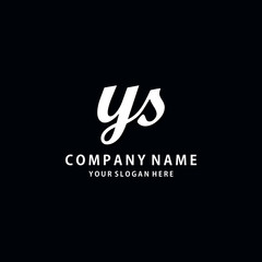 Initial YS white color logo template 