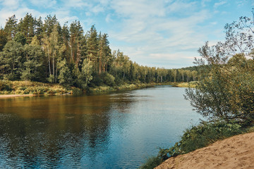 Fototapeta na wymiar The Landscape Around Guaja National Park, Latvia