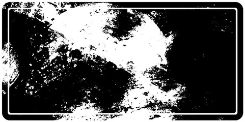 Grunge rubber stamp rectangular. Black background for text, label, icons